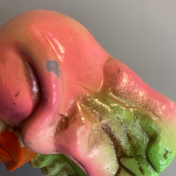 Vintage piggy bank girl pink donkey Japan some paint missing see pictures - Picture 6 of 6